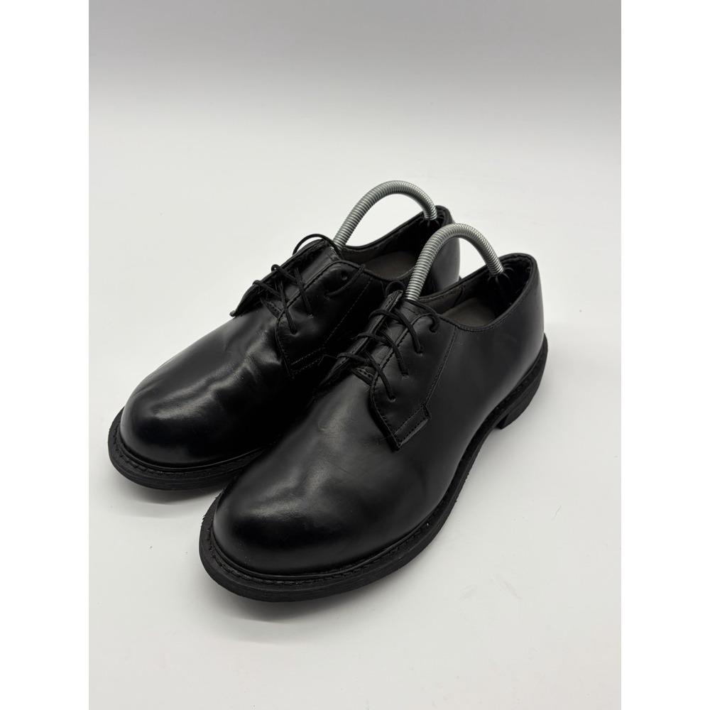 USGI Wellco Mens Black Leather Dress Shoes, Oxford Style B301F - Size 10 EW